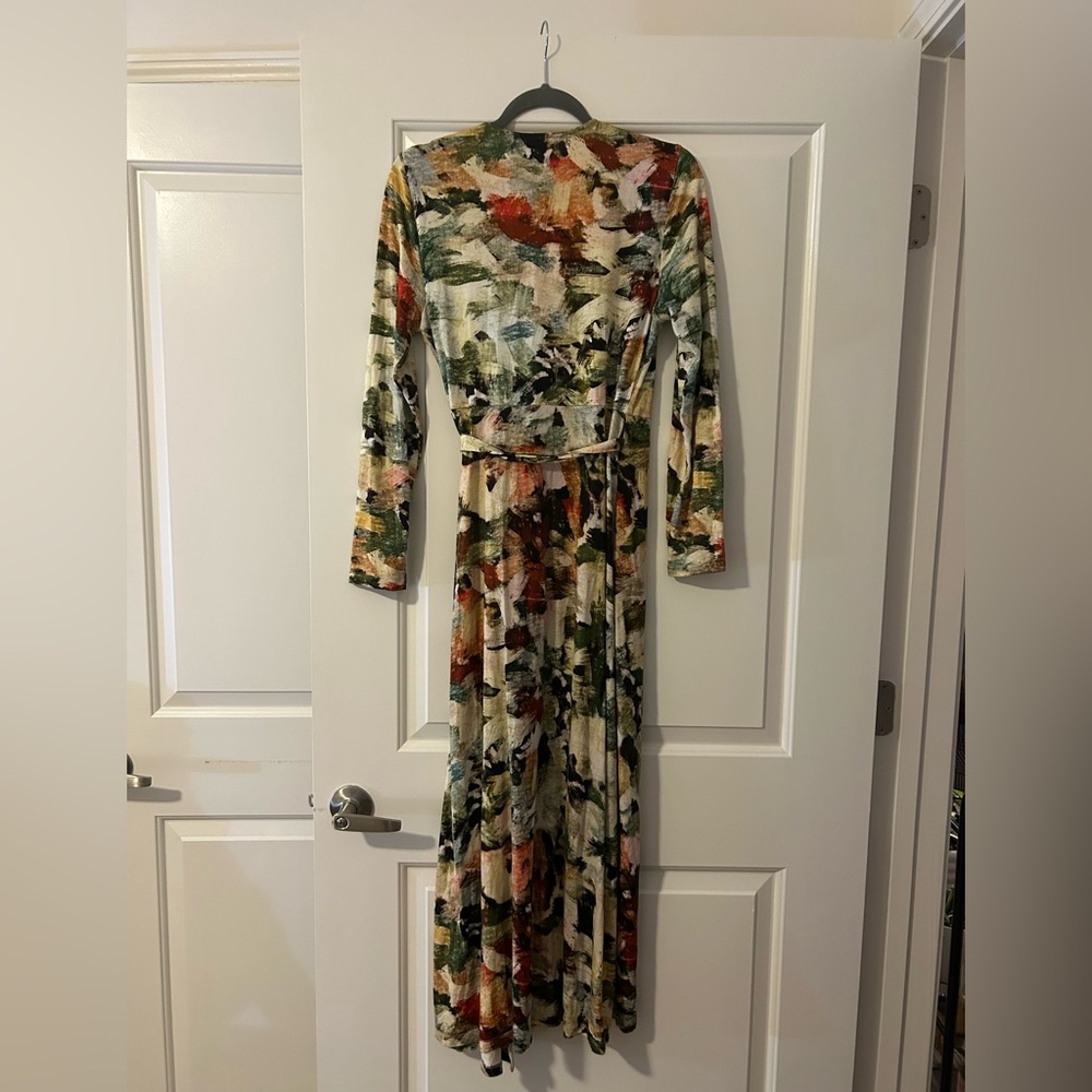 Conditions Apply (Anthropology) Multicolor Abstract Wrap Dress - Picture 2 of 3